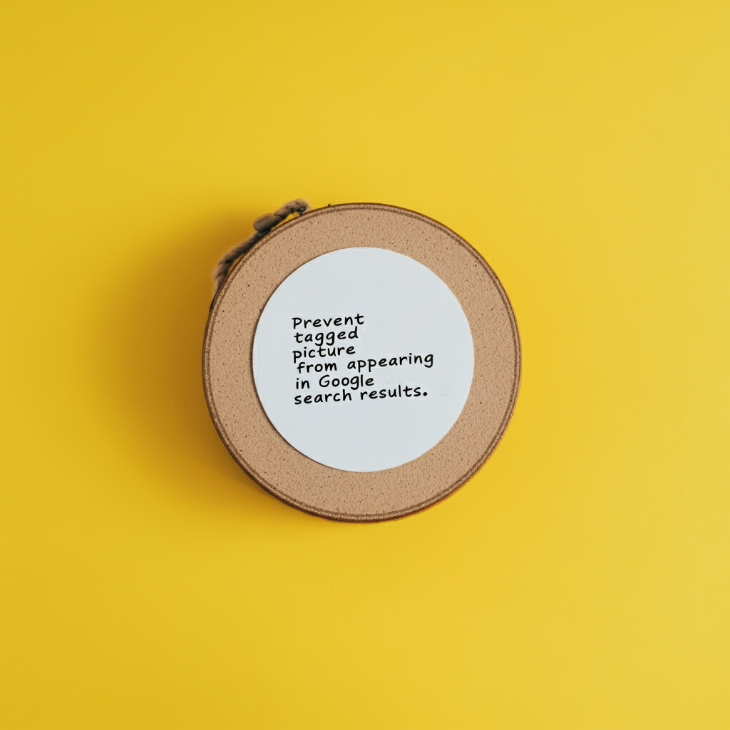 Prevent tagged picture from appearing in Google search results A simple drawing of a cake with cherries on top, symbolizing a personal moment, placed against a bright yellow background.